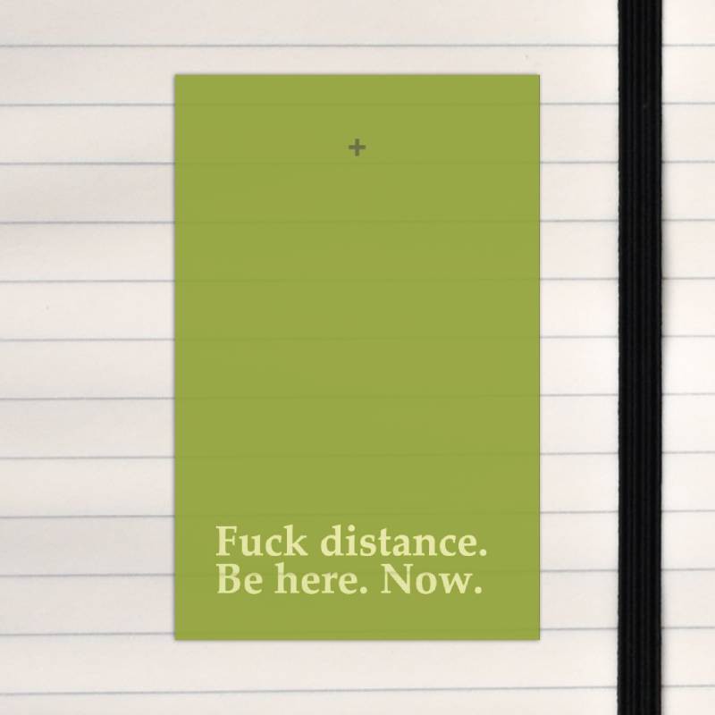 Fuck distance.