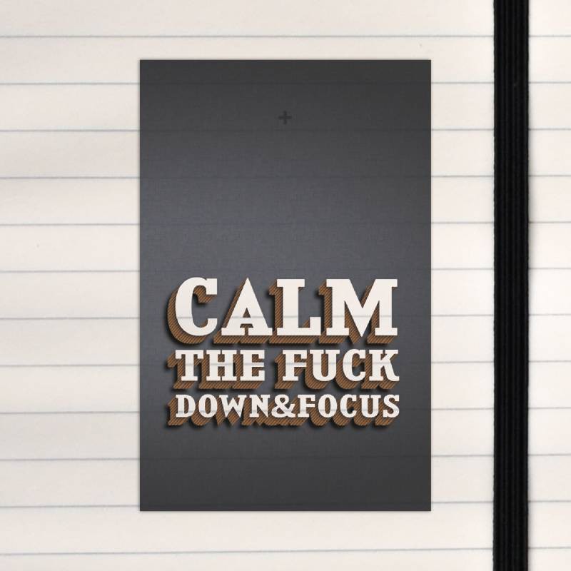 Calm the fuck down.