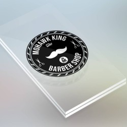 Circular Barber Shop badge.