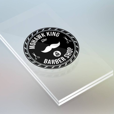 Circular Barber Shop badge.