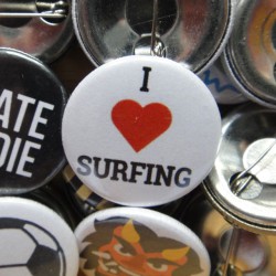 I love surfing.