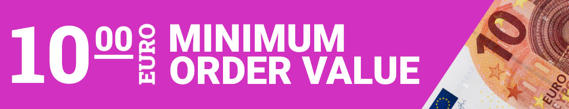 Informing about the minimum order value of 10 EUROS. Informing about the minimum order value of 10 EUROS.